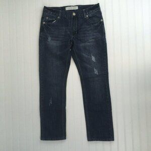 Mens Blue Rag Brand Distressed Straight Leg Jeans Size 32